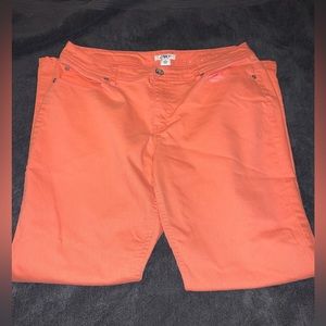 Size 12 coral colored skinny jeans. $10